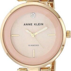 Women's Genuine Diamond Dial Bangle Watch